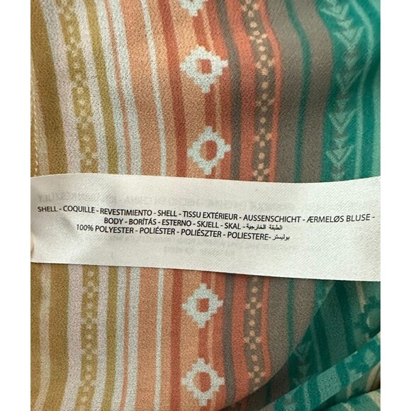 Ariat Howdy Print Striped Tank Top XL Western Boho Hippie Cowgirl Rodeo - Picture 5 of 10